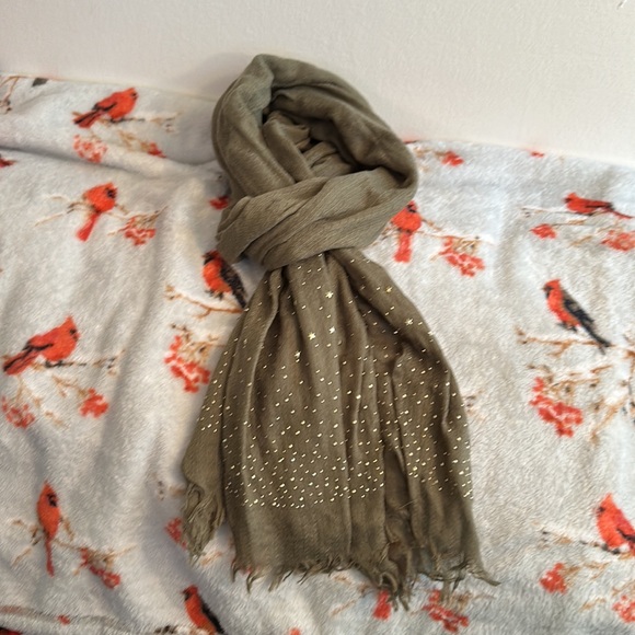 Decorative Scarf-Olive Green - Picture 3 of 3